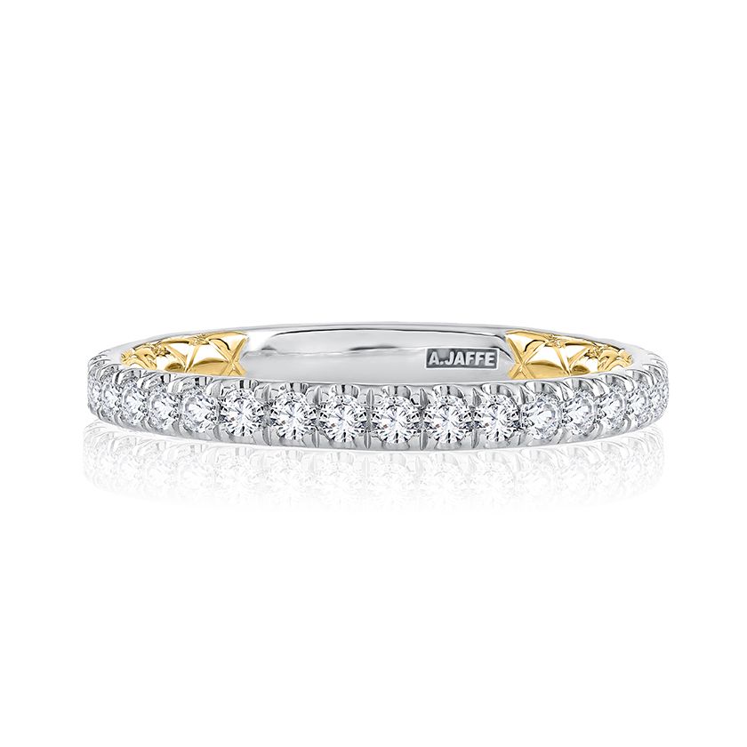 Classic Two Tone Diamond Wedding Ring