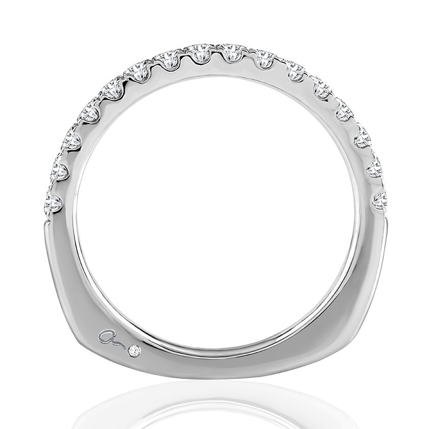 Contemporary Pavé Diamond Wedding Ring