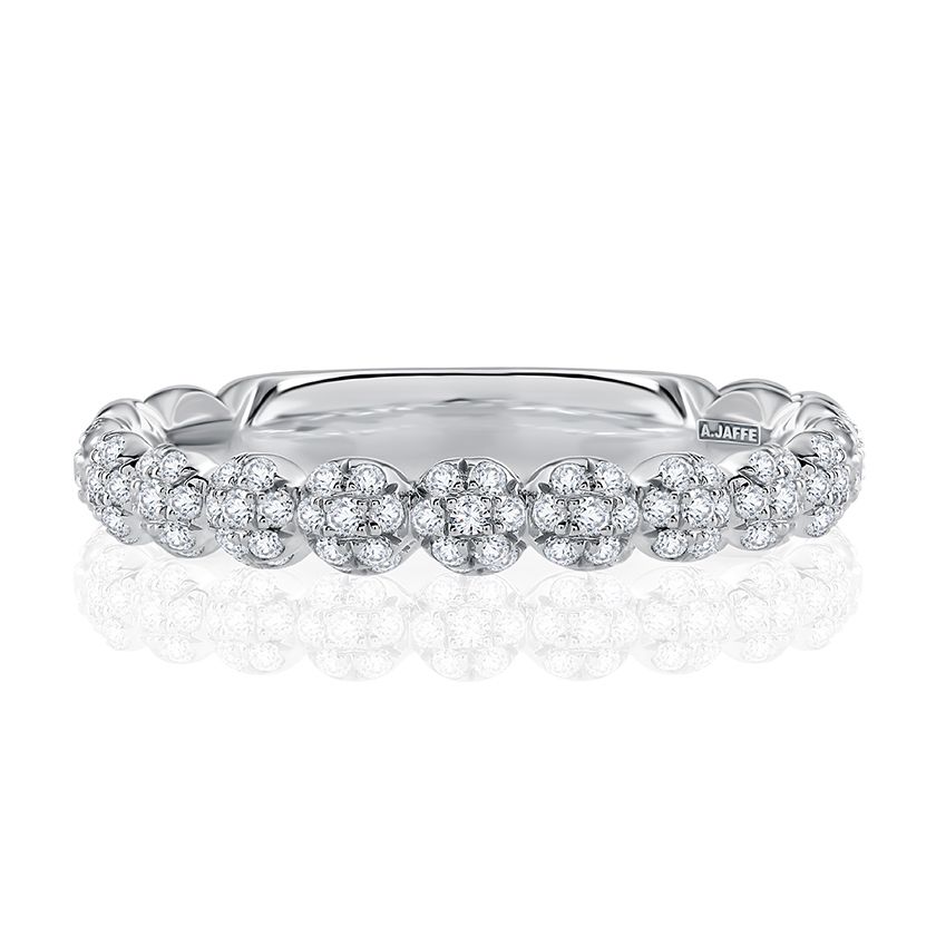 Delicate Flower Diamond Anniversary Ring