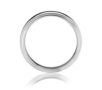 Bright Polished, Step Edged Classic Men's Ring