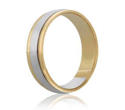 Classic Double Beveled Men's Ring