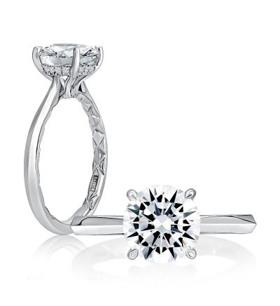 Solitaire Engagement Ring with Surprise Diamonds