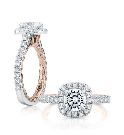 Countess Cushion Cut Halo Diamond Engagement Ring