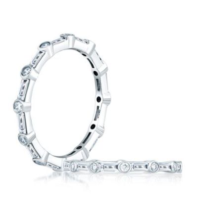 Round and Baguettes Eternity Anniversary Ring