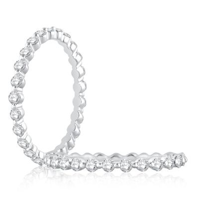 Bubble Diamond Wedding Band