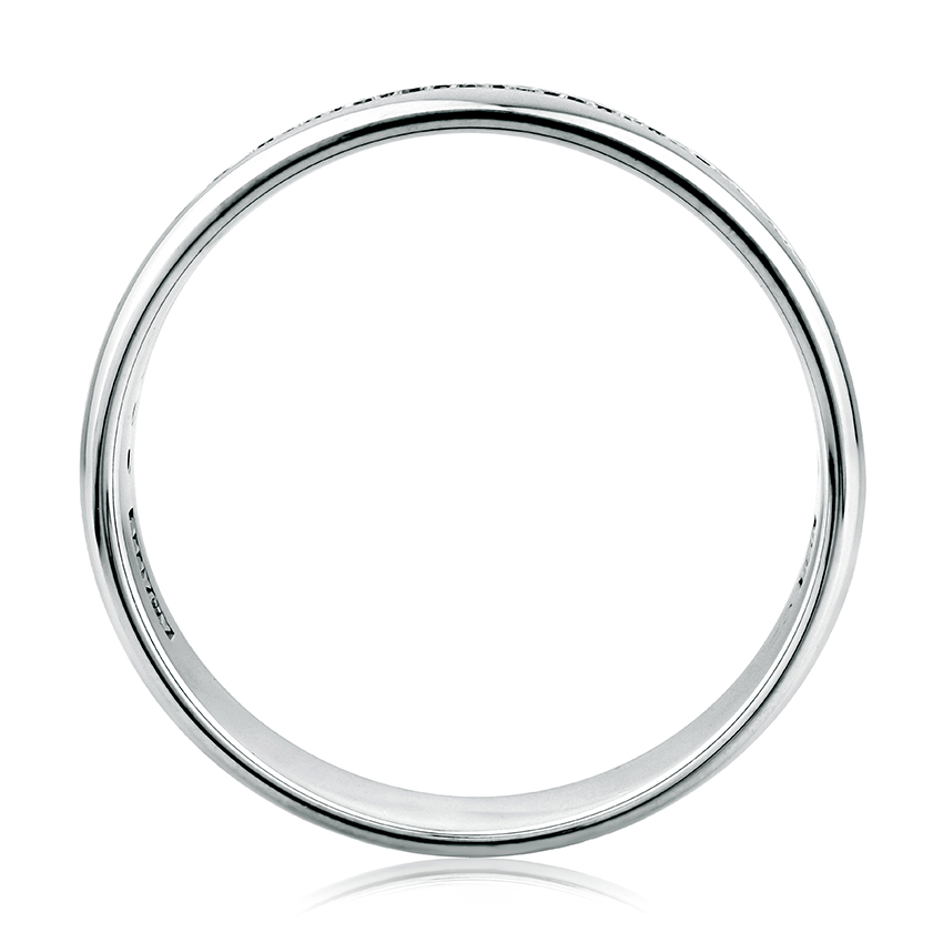Classic Men's Wedding Band with Channel Diamonds 