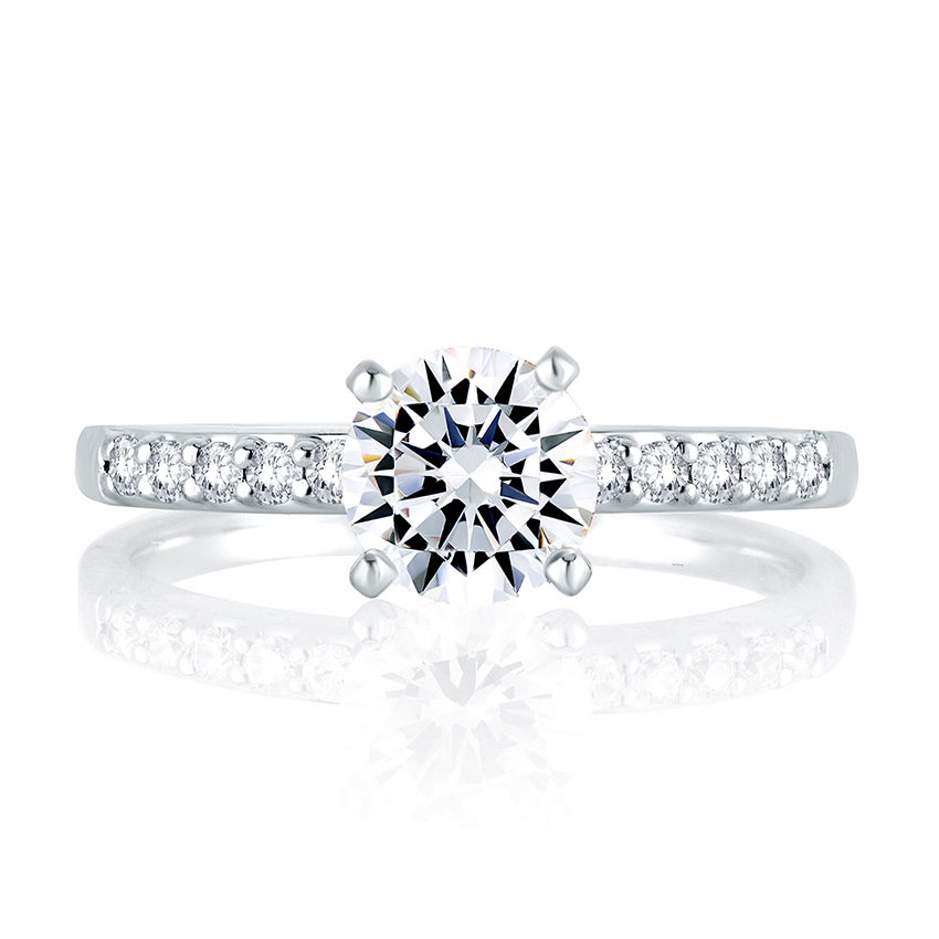 Classic Shared Prong Engagement Ring 