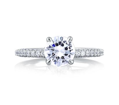 Delicate Micro Pave Engagement Ring