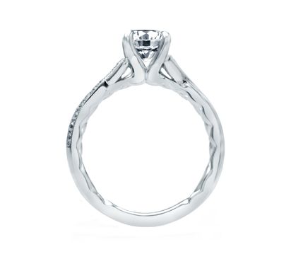 Asymmetrical Bypass Engagement Ring