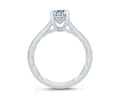 Tapered Diamond Shank Engagement Ring