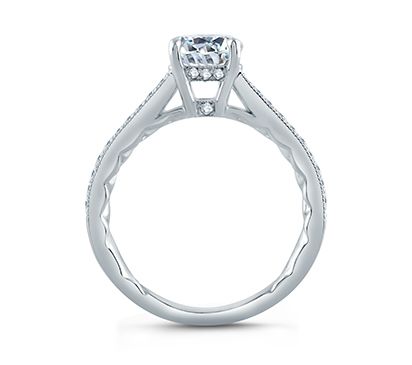 Classic Four Prong Cathedral Modern Vintage Engagement Ring