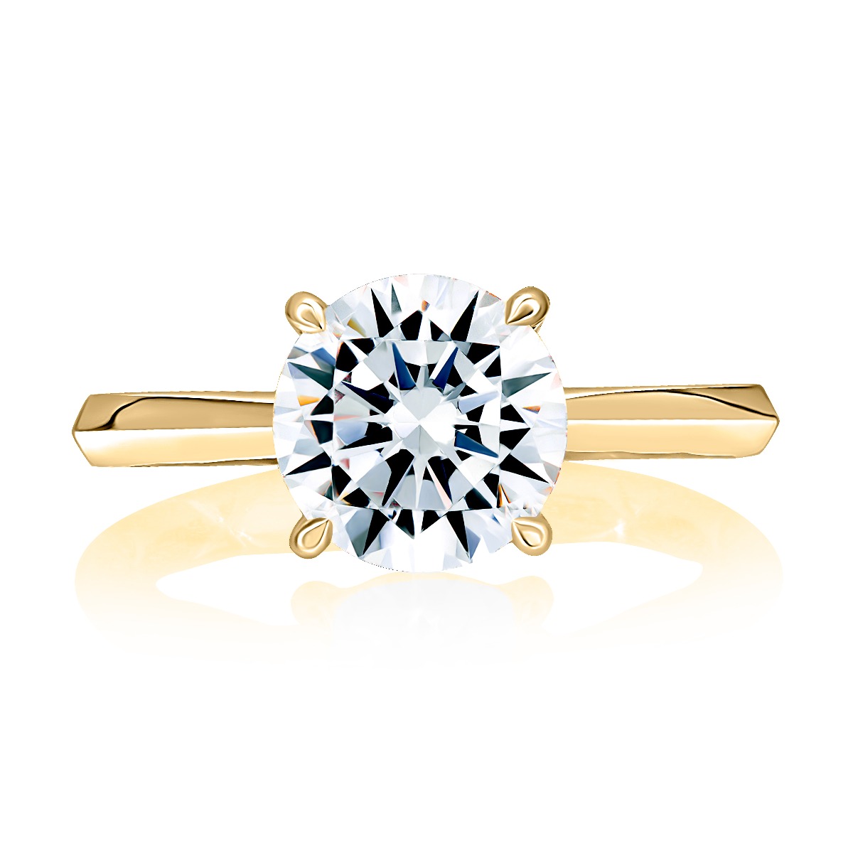 Solitaire Engagement Ring with Surprise Diamonds