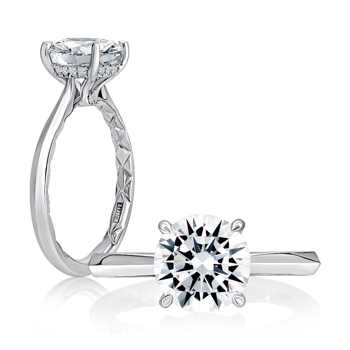 Solitaire Engagement Ring with Surprise Diamonds