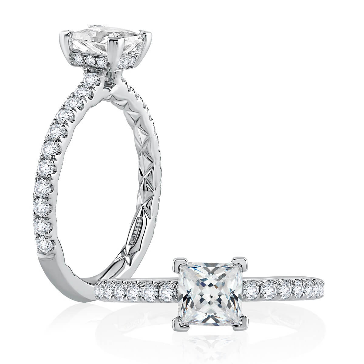 A. Jaffe MES837Q Solitaire Engagement Ring - Whiteflash | 5557