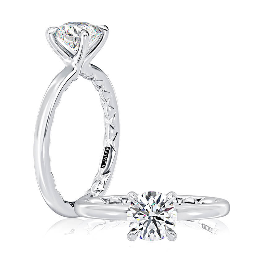 A.Jaffe Tapered Baguette Diamond Engagement Ring MES263/115 — Cirelli  Jewelers