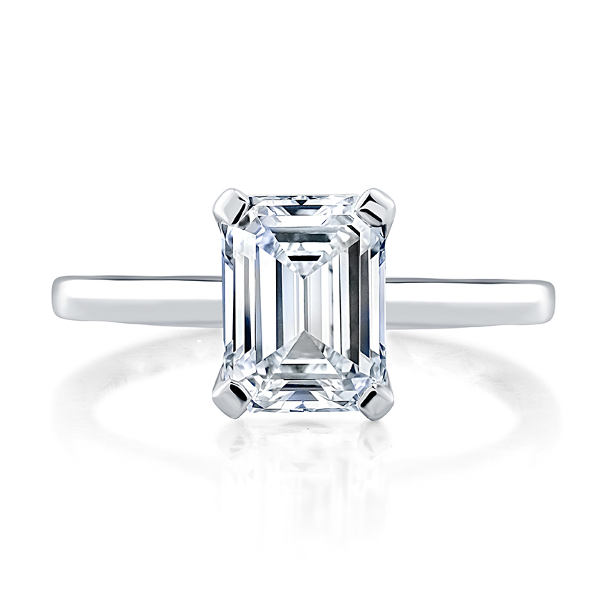 Buy Emerald Cut Solitaire Engagement Rings - A.jaffe