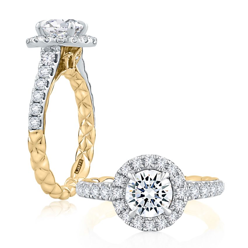 Noble Halo Round Diamond Engagement Ring