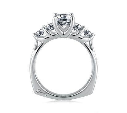 Five Stone Trellis Set Engagement Ring