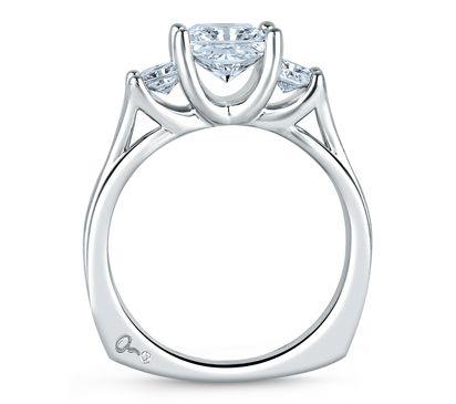 Classic Three Stone Princess Ring