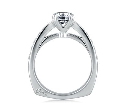 Classic Pinched Shank Cathedral Engagement Ring
