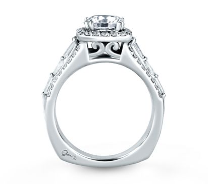 Square Halo Engagement Ring