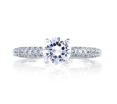 Classic French Pave Top & Profile Ring