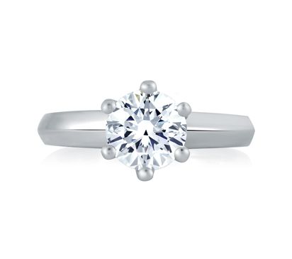The Six Prong Solitaire Engagement Ring