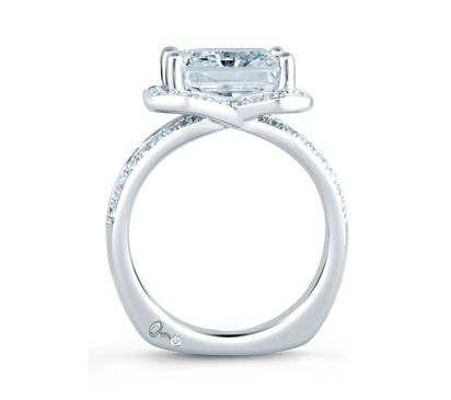 Radiant Cut Halo Set Engagement Ring