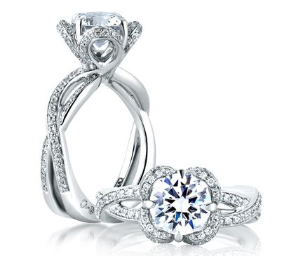 Diamond Floral Seasons Of Love Engagement Ring