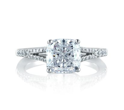 Classic Crossover Cushion Engagement Ring