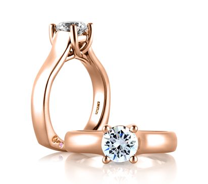 Classic Pink Solitaire Engagement Ring