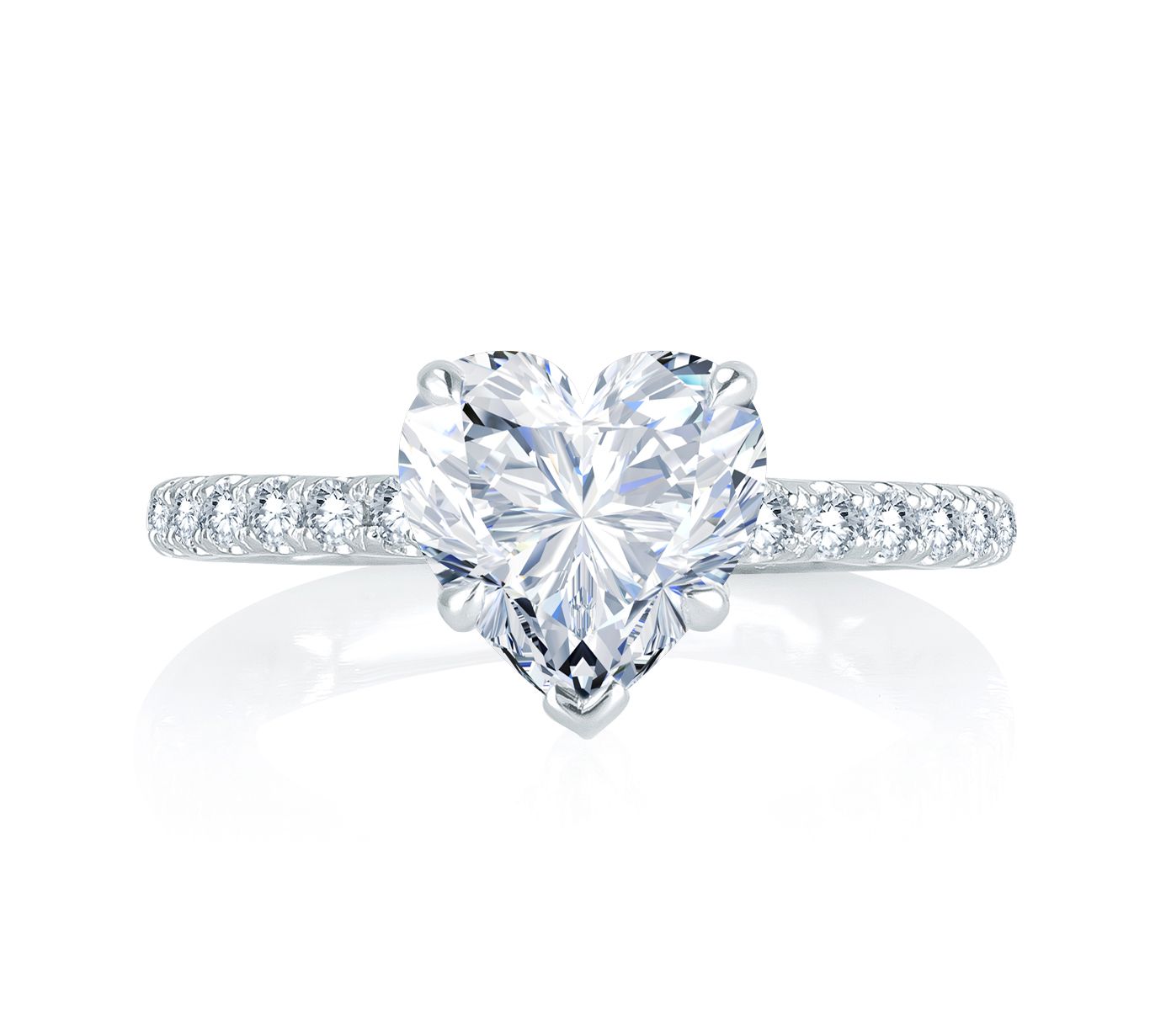 An Ode To True Love. Charming French Pave Setting Quilted Engagement Ring