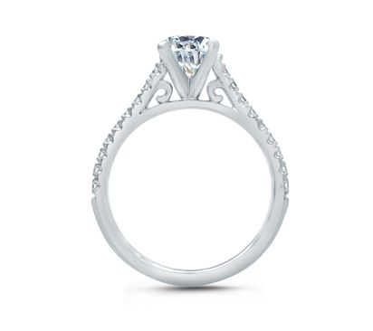 Cathedral Four Prong Engagement Ring