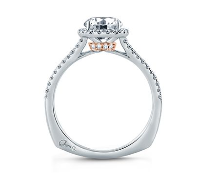 Split Shank Cushion Halo Gallery Detail Engagement Ring