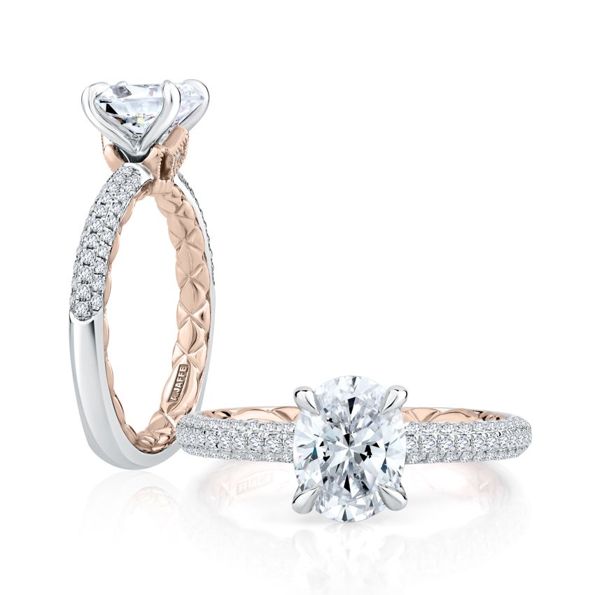 Opulent Oval Cut Signature Diamond Engagement Ring