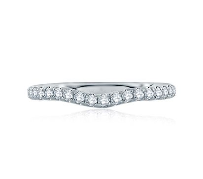 Contour French Pave Quilted Wedding Band