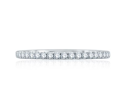 French Pave Diamond Wedding Band MR2203Q/24