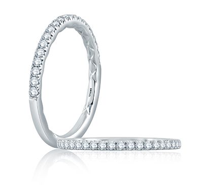French Pave Diamond Wedding Band MR2203Q/24