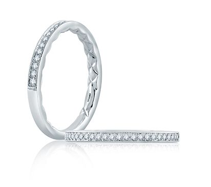 Milgrain Edge Diamond Wedding Band MR2191Q/12