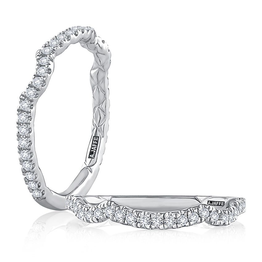 Matching curved diamond band