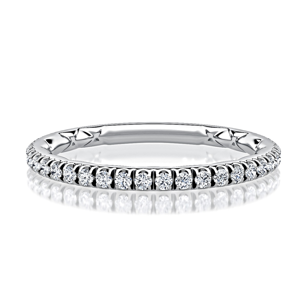 Delicate Three Quarters Diamond Wedding Band