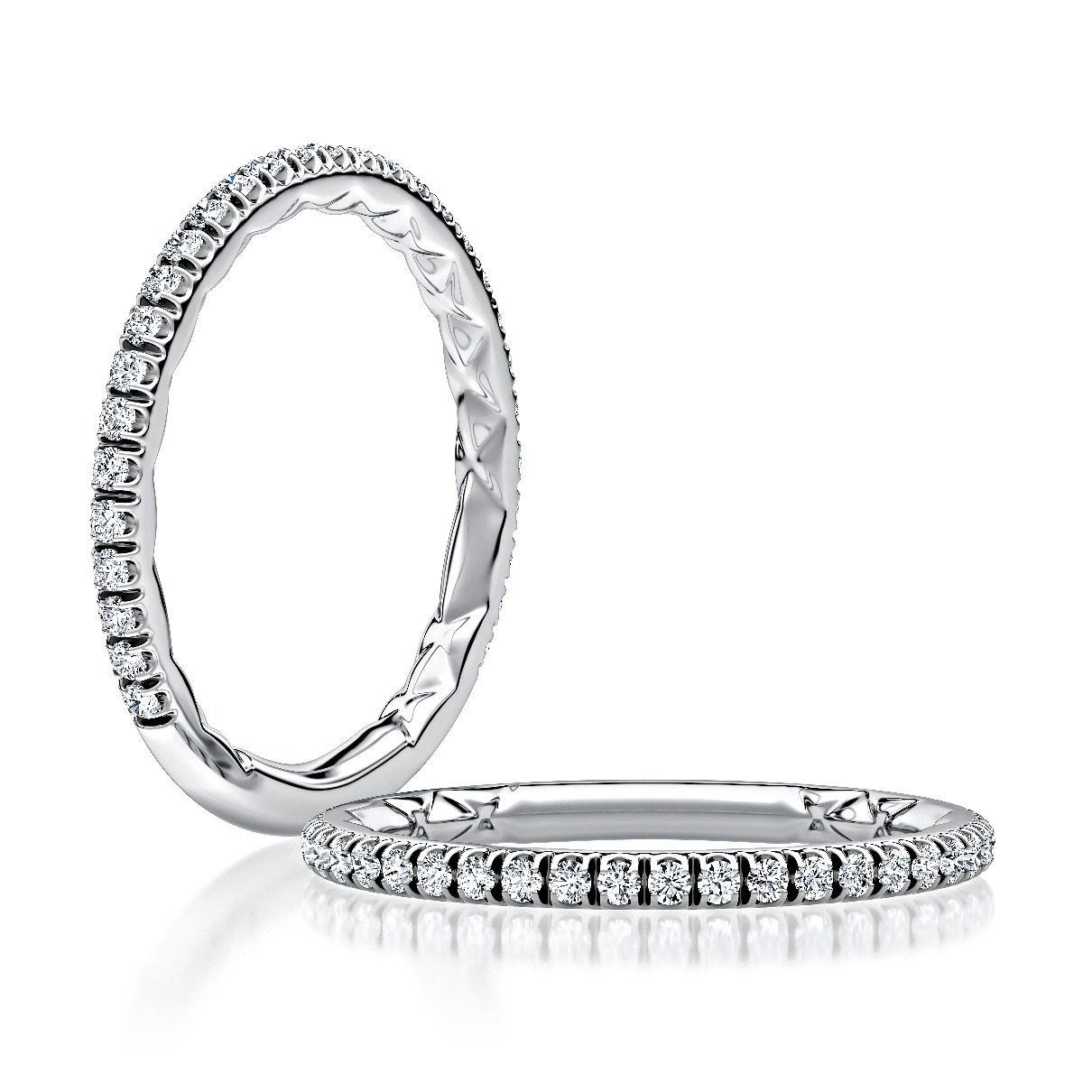 Delicate Three Quarters Diamond Wedding Band