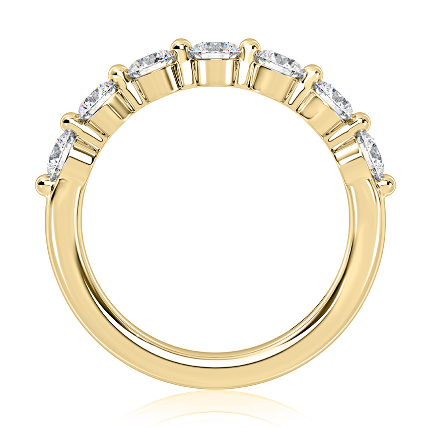 Single Prong Three Quarter Way Diamond Band