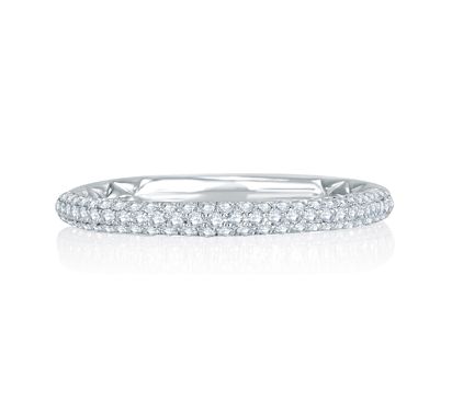 Micro Pave Quilted Wedding Band