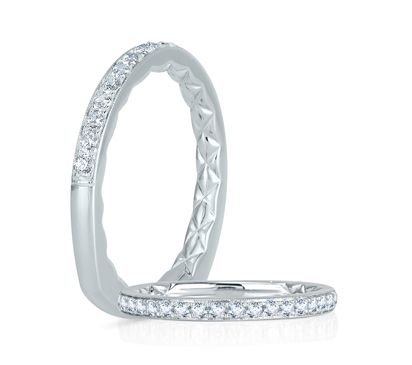 Modern Meets Vintage Delicate Quilted Anniversary Band