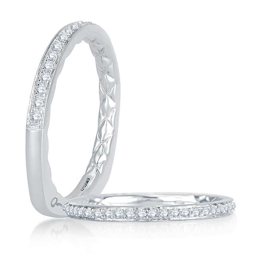 Modern Meets Vintage Delicate Quilted Anniversary Band