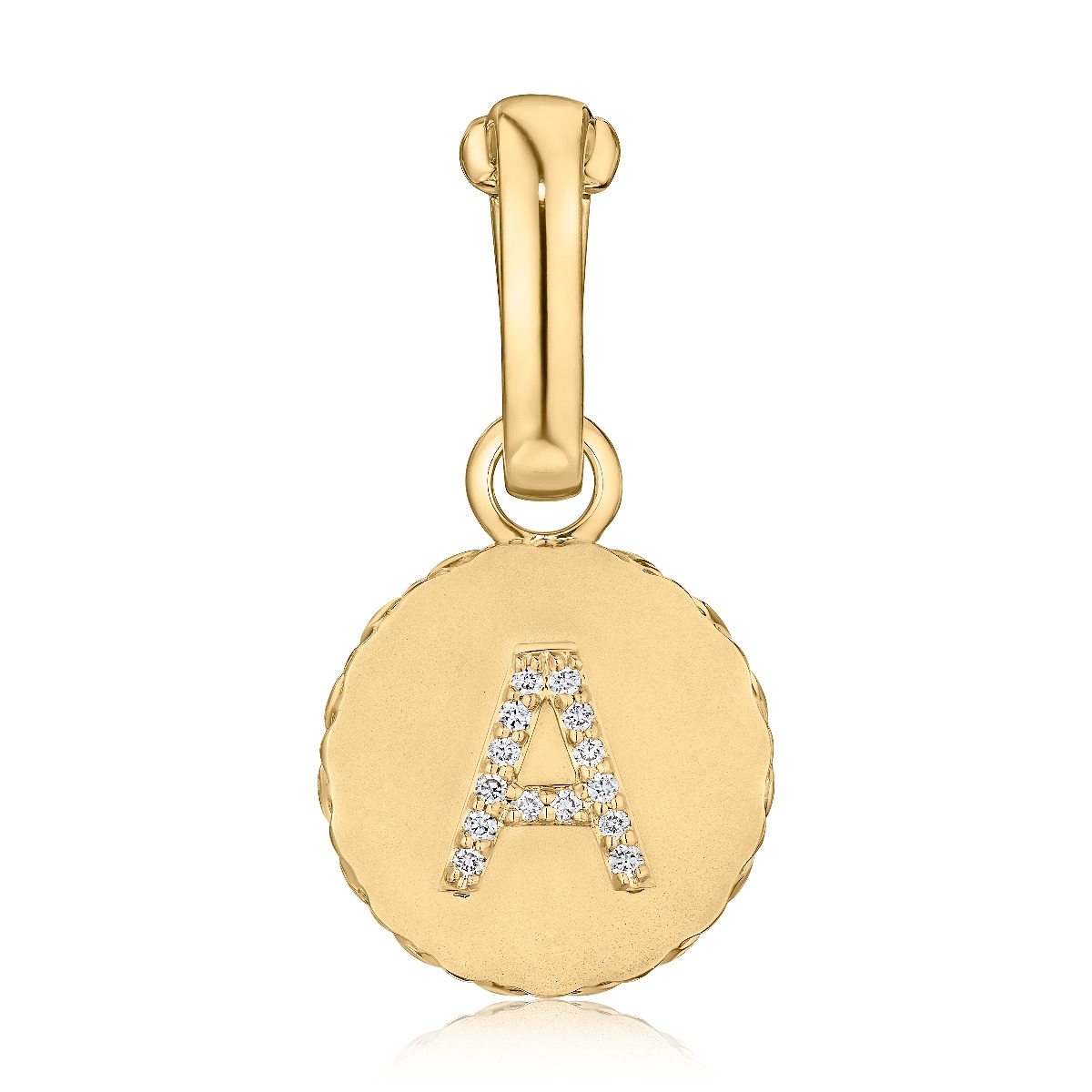 Elegant Gold Initial Pendant with Diamond Accents