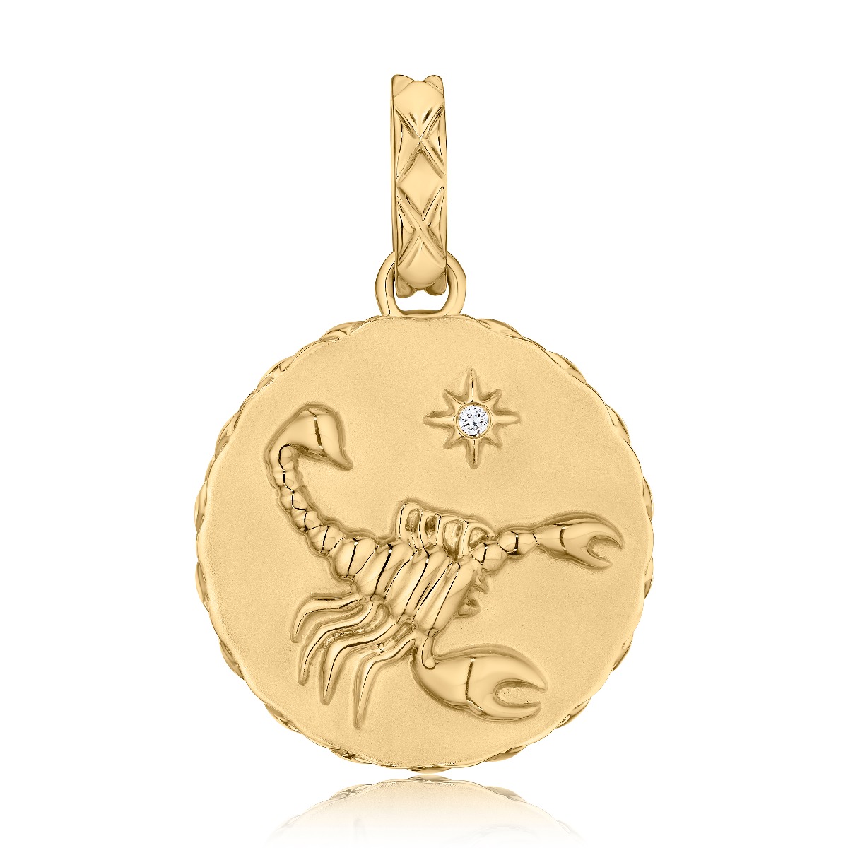 Elegant Gold Scorpio Zodiac Pendant