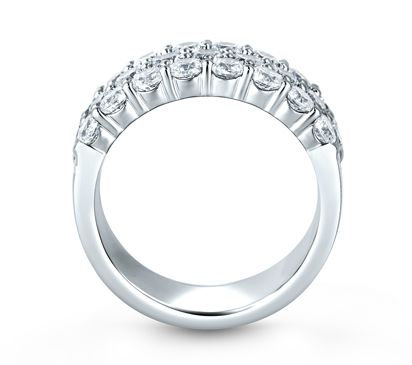 Three Row Shared Prong Anniversary Ring