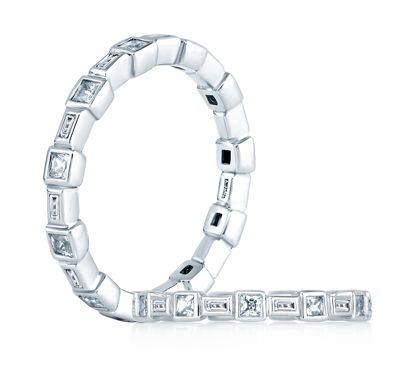 Princess and Baguettes Eternity Anniversary Ring